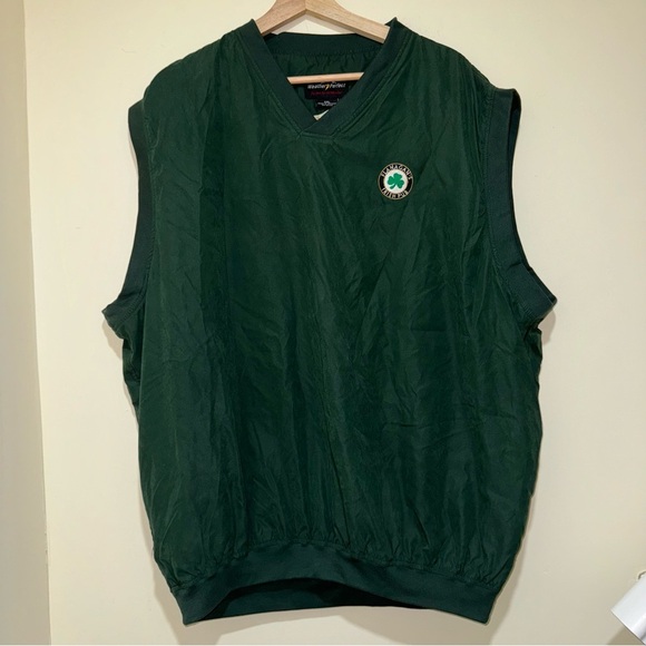 Men’s Weather Proof Brand Green Vintage Embroidered Sweater Vest Jacket Size: 2X - Picture 1 of 16